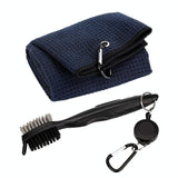 Club Cleaning Brush & Hook Towel Golf Set - Compact & Convenient - Blue - Extra Image