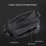 Men Casual Shoulder Bag Chest Pack For On The Go Convenience - Grey - Top-Down View