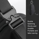 Men Casual Shoulder Bag Chest Pack For On The Go Convenience - Grey - 45-Degree Angle