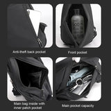 Men Casual Shoulder Bag Chest Pack For On The Go Convenience - Grey - Rear View