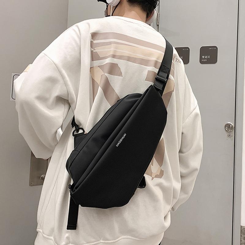 Men Casual Shoulder Bag Chest Pack For On The Go Convenience - Grey