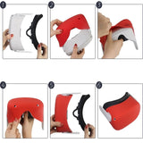 Vr Glasses Protective Shell - Waterproof - Red - Rear View