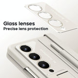 For Samsung Galaxy Z Fold4 5G Phone Case With Pen Slots - Full Coverage - White