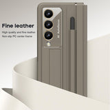 For Samsung Galaxy Z Fold4 5G Phone Case With Pen Slots - Full Coverage - White - Extra Image