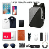 Versatile 3-in-1 Usb Business Bag - Compact and Functional - Navy Blue - Top-Down View