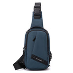 Oxford Cloth Chest Bag Shoulder Messenger - Navy