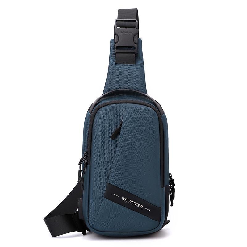 Oxford Cloth Chest Bag Shoulder Messenger - Navy