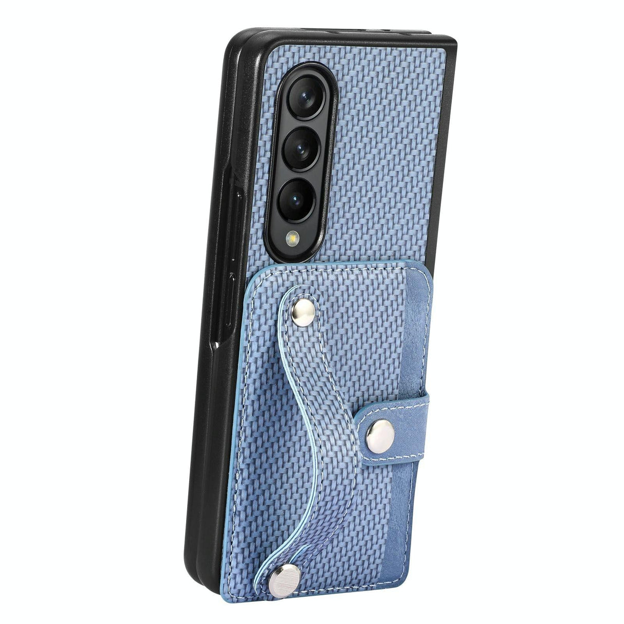 For Samsung Galaxy Z Fold4 5G Wristband Phone Case - Brown
