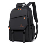 Travel-ready Waterproof Double Shoulder Backpack - Dark Gray - Front View
