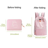 Foldable Sports Backpack For Mountaineering - Pink - Top-Down View
