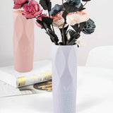 3-piece Plastic Vase Set for Dry and Wet Flower Arrangements and Floral Decor - White - Extra Image