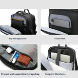 Large Capacity Business Backpack For Men - Blue - Top-Down View