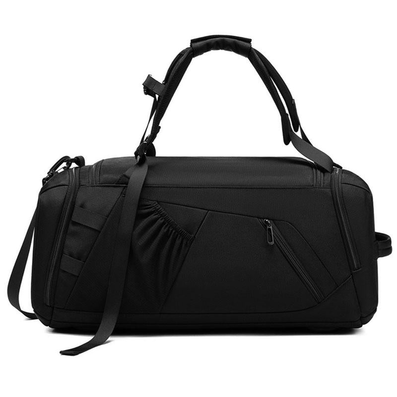 Separate Wet / Dry Large Gym Bag - Grey