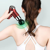 Compact Muscle Massage Gun For Relaxation - Red - Rear View
