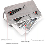 Portable Laptop Handbag - Fits 13-13.3 Inch - Casual Design - Blue - Top-Down View