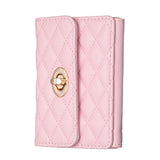 Horizontal Card Bag Mobile Phone Back Sticker With Metal Buckle - Black