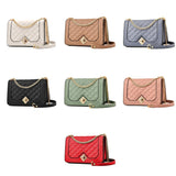 Chic One Shoulder Chain Bag With Diagonal Rhombus Design - Light Grey