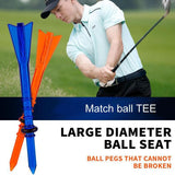 30 Adjustable Golf Tees with 83mm Height Limit - Set of 30 - Blue - Close-Up Angle
