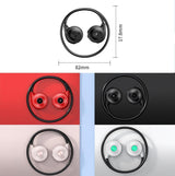 Bone Conduction Bluetooth Earphones with Stereo Vibration Speaker - Red - Side View