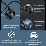 Bone Conduction Bluetooth Earphones with Stereo Vibration Speaker - Red - Rear View