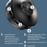 Bone Conduction Bluetooth Earphones with Stereo Vibration Speaker - Red - Extra Image