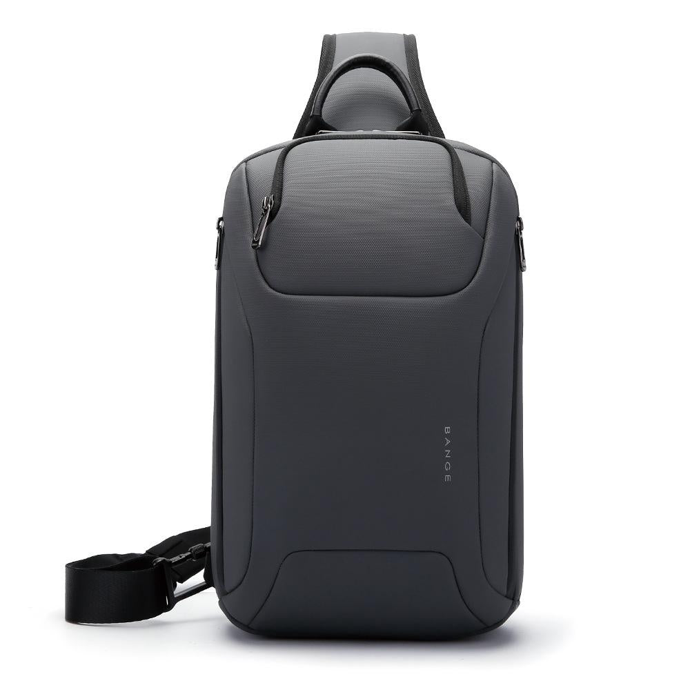 Men Chest Bag Business Shoulder Crossbody Bag - Grey