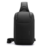 Men Chest Bag Business Shoulder Crossbody Bag - Grey