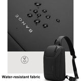 Men Chest Bag Business Shoulder Crossbody Bag - Grey - Close-Up Angle