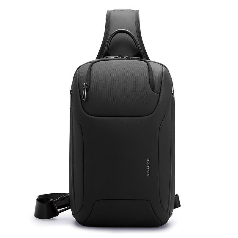 Men Chest Bag Business Shoulder Crossbody Bag - Grey