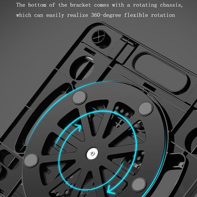 Adjustable Laptop Cooling Stand - Foldable Design - Pink