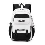 Versatile 15.6 Backpack for School & Work - Casual Design - Black And White