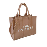 Stylish Pu Leather Crossbody Tote For Women - Small Brown - Front View