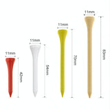 40 Wooden Golf Tees with Ball Holder - 70Mm - Side View