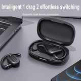 Wireless Stereo Earphones with Charging Case - Outdoor Sound - Purple - 45-Degree Angle