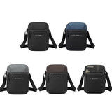 Simple Men Crossbody Bag Business Casual Shoulder Sling For Everyday Use - Dark Blue - Top-Down View