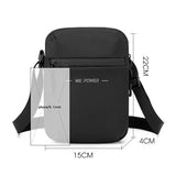 Simple Men Crossbody Bag Business Casual Shoulder Sling For Everyday Use - Dark Blue - Rear View
