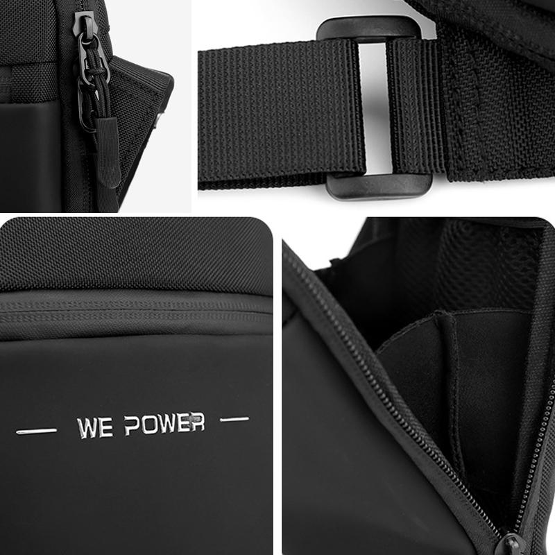 Simple Men Crossbody Bag Business Casual Shoulder Sling For Everyday Use - Dark Blue