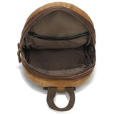 Canvas & Leather Men Chest Bag Crossbody & Waist Bag Combo - Khaki - 45-Degree Angle