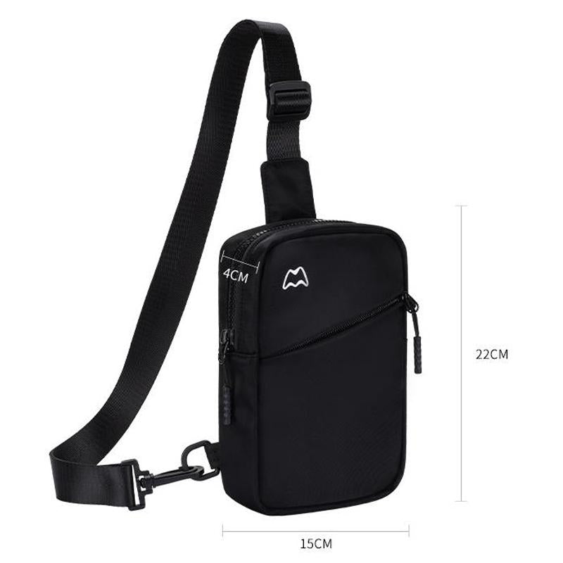 Lightweight Outdoor Sports Chest Bag Cell Phone Crossbody Pack - Light Pink