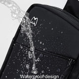 Lightweight Outdoor Sports Chest Bag Cell Phone Crossbody Pack - Light Pink - Low Angle