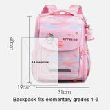 Double School Backpack for Girls - Beautiful Purple - Top-Down View