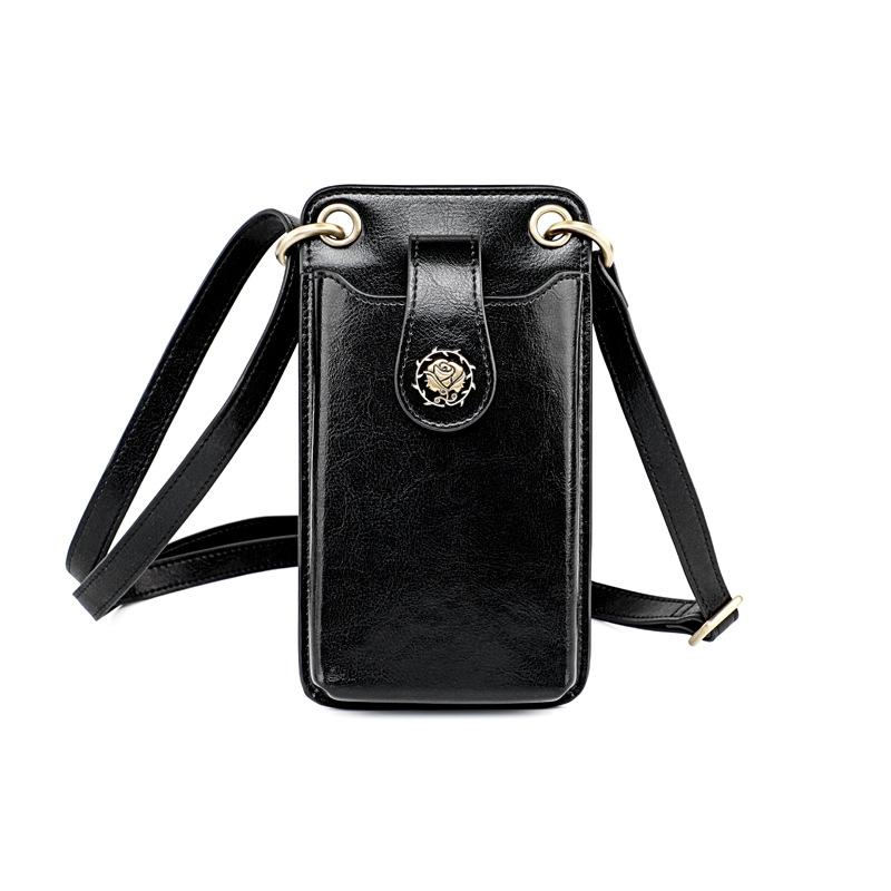 Mini Leather Crossbody For Women Fits Mobile Phones - Yellow