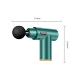 Fascia Mini Electric Muscle Portable Fitness Muscle Relaxing Massager / Massage Gun - Dark Green - Top-Down View