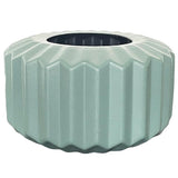 Versatile Vase for Wet and Dry Flowers - Glazed Decorative Pot - Light Green - Front View