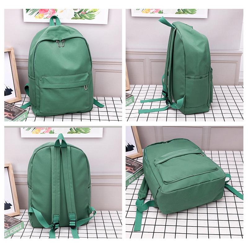 Simple Women Travel Backpack Solid Colour - Yellow