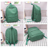 Simple Women Travel Backpack Solid Colour - Yellow - Top-Down View