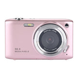 Portable 16X Zoom Hd Digital Camera With 2.88 Ips Screen - Black - Front View