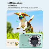Portable 16X Zoom Hd Digital Camera With 2.88 Ips Screen - Black - Low Angle
