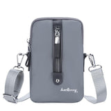 Large Capacity Men Shoulder Bag Grey - Front View