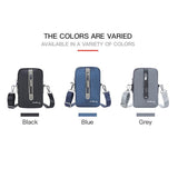 Large Capacity Men Shoulder Bag Grey - Side View